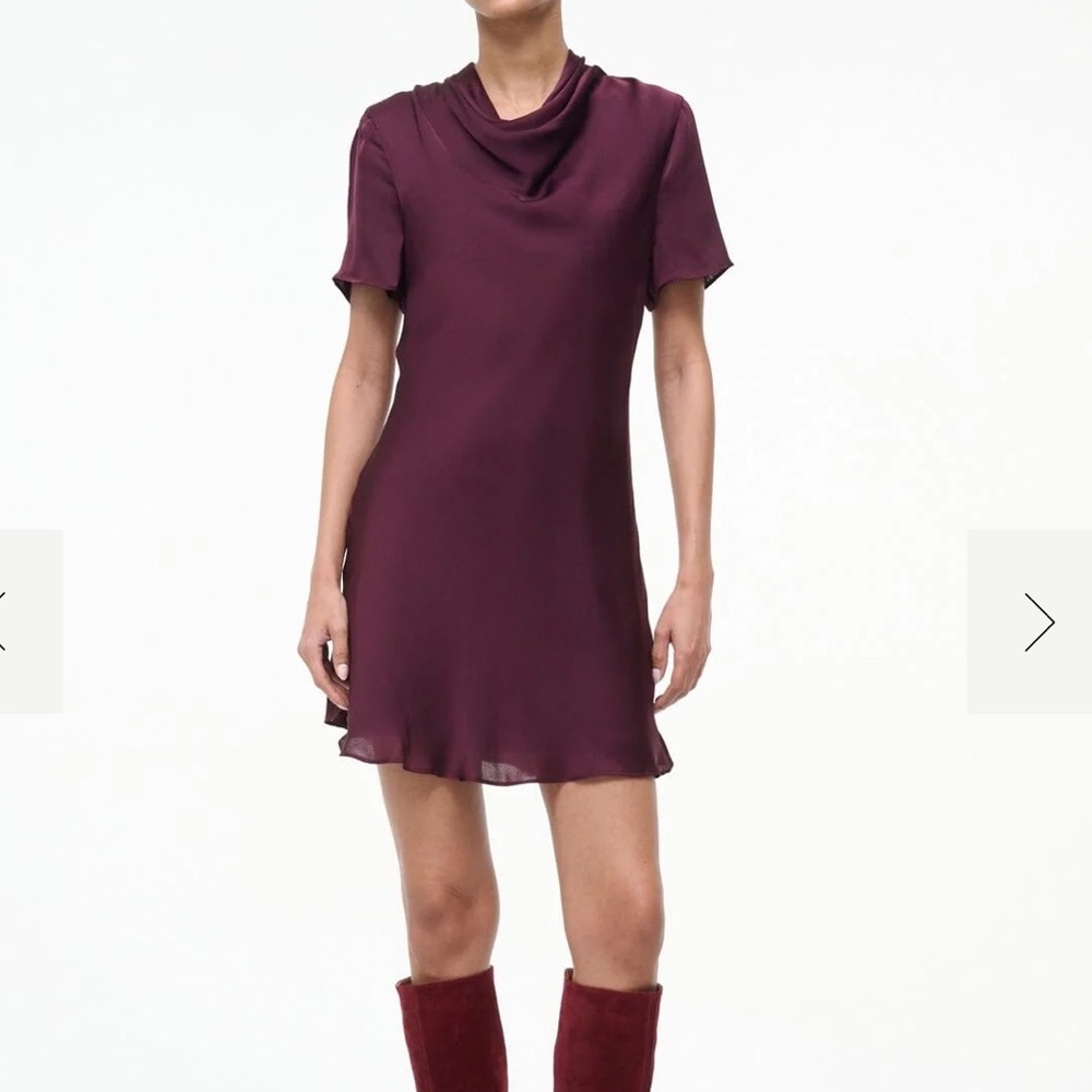 IRIS SILK DRESS SYRAH